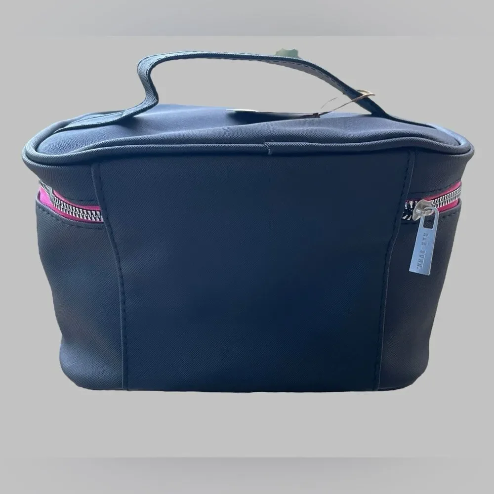Rae Dunn Get Ready With Me Train Case Makeup Cosmetic Travel Bag NWT